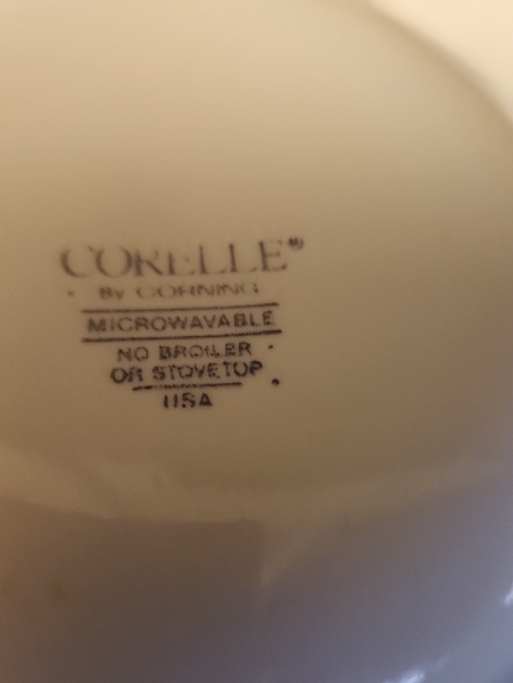 Lot of 6 Corelle, Cream Bowls with Blue Rim, Country Violets. Made In USA ☆☆☆ - Picture 6 of 9